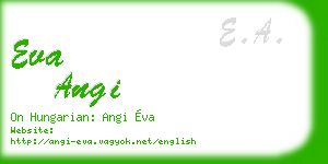 eva angi business card